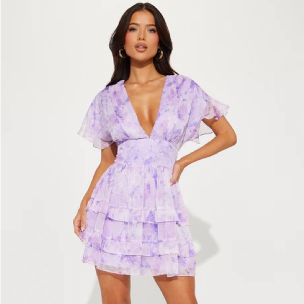 Fashion Nova Sierra Chiffon Mini Dress